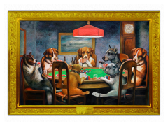 Perros jugando al Póquer